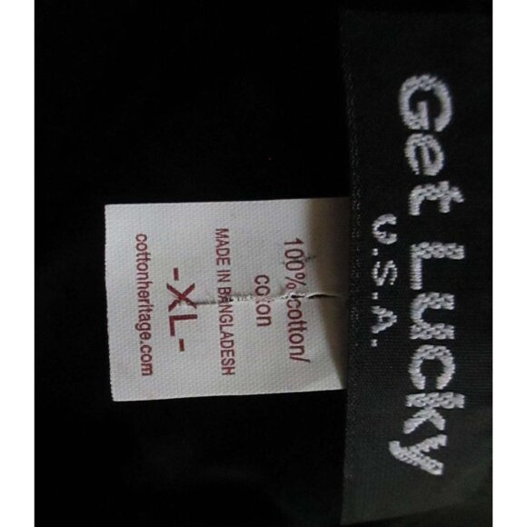 XL NEW Vtg Y2K T Shirt Mens 90s GET LUCKY ROYAL FLUSH HIP HOP Graphic Tee - Picture 5 of 5